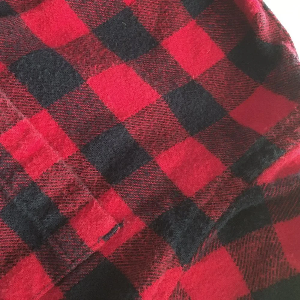 Lands' End buffalo plaid flannel shirt 4-5